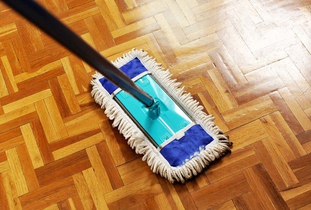 parquet floor cleaning