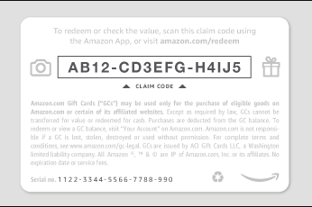 Redeem the Amazon Gift Card